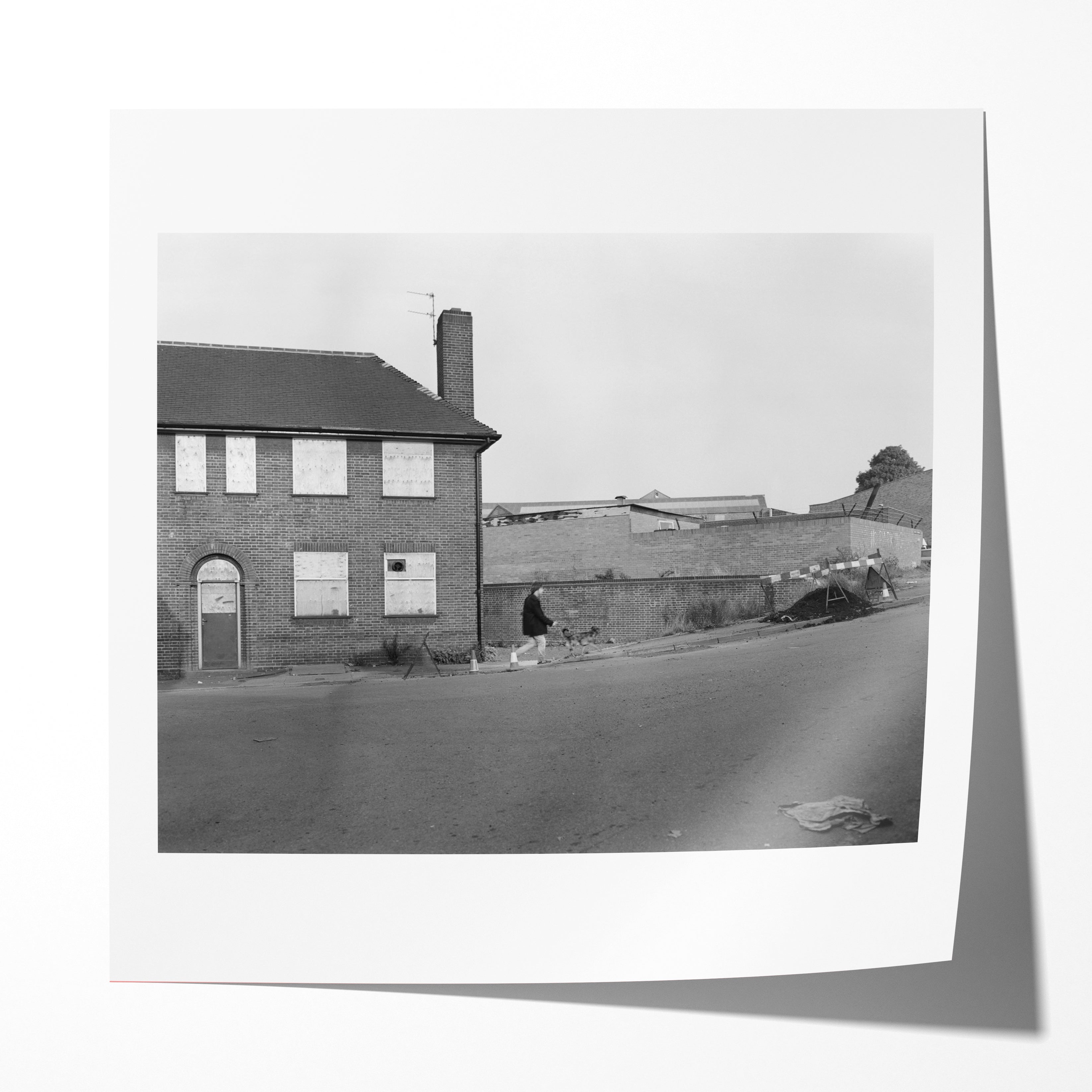 Boarded-up public house, 1985