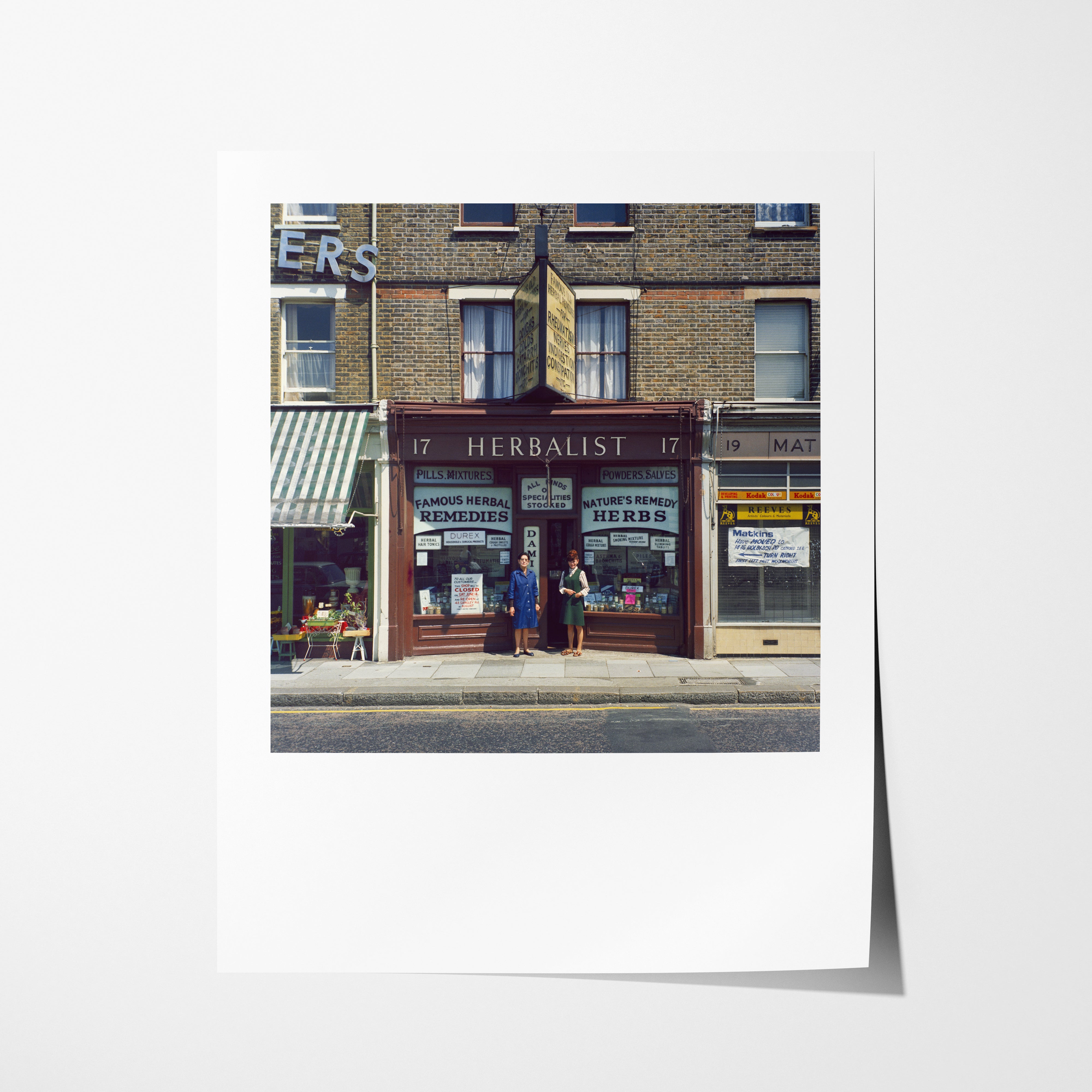 Mrs. McArthy & her daughter, Sangley Road, London, 1975 - 16x20" Pigment Print